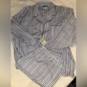 Puritan Blue and White Striped pajamas Size 3XL